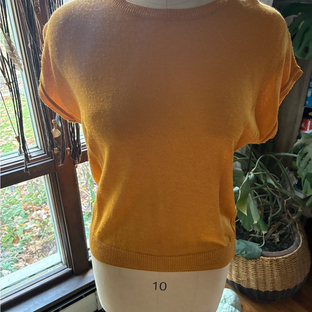 Women's Mustard Yellow Knit Top